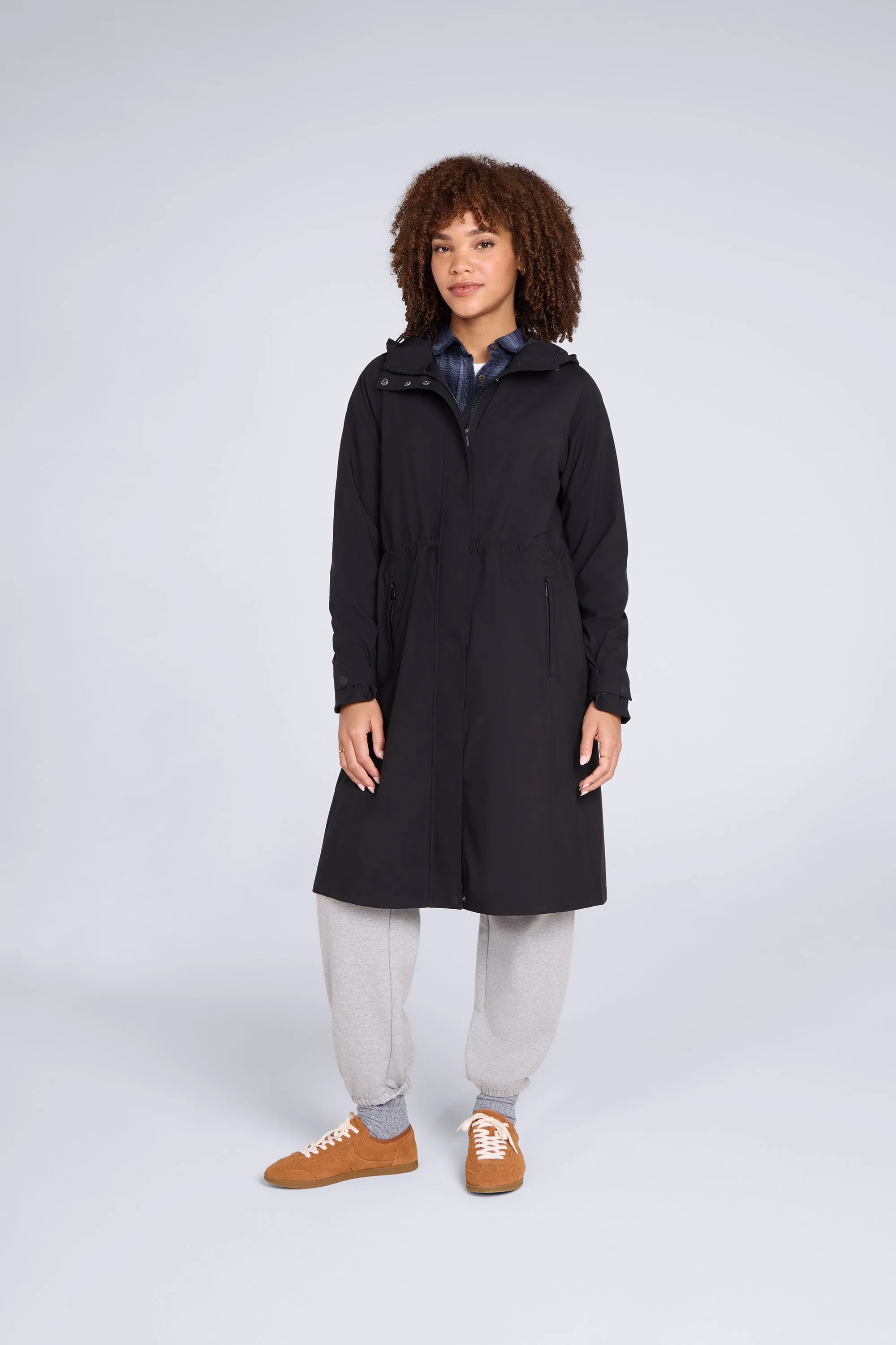 Jade Womens Long Waterproof Jacket - Black - Black - Size: 18 - Animal - FashionsVida