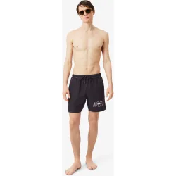 Bermuda de baño de hombre de largo medio con estampado de tenis en