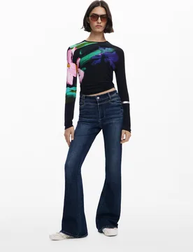 Vaquero de mujer acampadado lavado - Desigual - FashionsVida