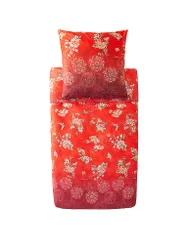 Satin Bettwäsche 70x90cm / 140x200cm ESPERIDI Rot rot baby
