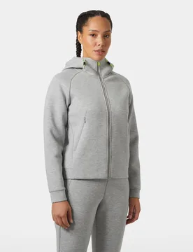 Women's HP Ocean Full-Zip Short Jacket Grey L - Grey Melange - Female - Helly Hansen - FashionsVida
