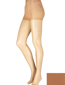 Women's 1 Pair 10 Denier Elegance Sheer Tights Visone L - Skin Tones - Size: Large - Charnos - FashionsVida