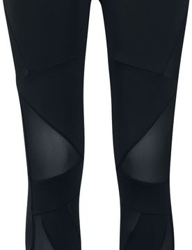 Leggings - Ladies Triangel Tech Mesh Leggings - XS bis 5XL - für Damen - Größe XL - schwarz/schwarz - Frauen - female