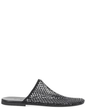 ALYSI Mesh-embellished Flat Mules