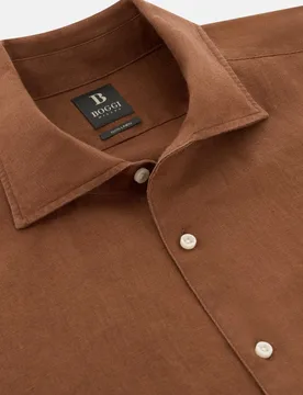 Camisa de lino regular fit - Boggi Milano - FashionsVida