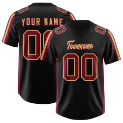 Custom Side Stripe Pattern Authentic Football Jersey Personlized Team name and you name, number V-Neck T-Shirts