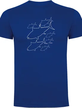 Tuna Short Sleeve T-shirt Royal Blue XL Men - Kruskis - FashionsVida