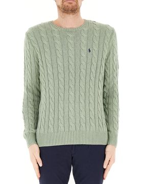 Maglione a trecce POLO SALVIA XS