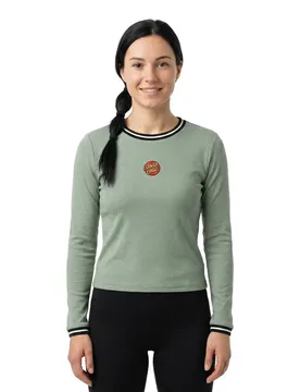 T-shirt à Manches Longues Classic Dot Emb Ringer Alpine Frost S