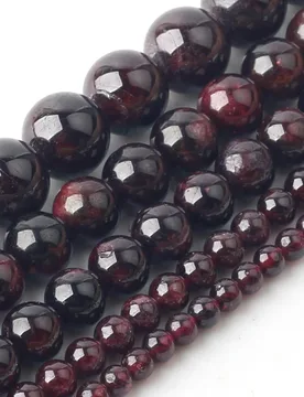 Wholesale Fine AAA+ Natural Garnet Round Stone Beads For Jewelry Making DIY Bracelet Necklace Material 4/6/8/10/12mm Strand 15'' - Aliexpress - FashionsVida