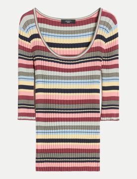 Pullover gerippt Mehrfarbig XL