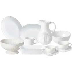 Juego de café y té por piezas Pearl Blanco