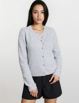 Cardigan semplice - grigio chiaro