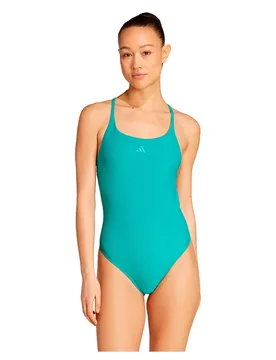 Iconisea Ribbed Padded Thin Straps Swimsuit Pure Teal 38 Women - Adidas - FashionsVida