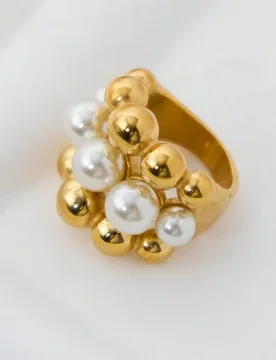 Pieza Anillo con forma de libélula chapado en oro de 18K de acero inoxidable, de moda y creativo, regalo para mujer para uso diario, fiesta, Día del - Shein - FashionsVida