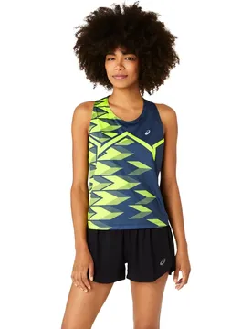 Light Graphic Damen Tanktop, blau M