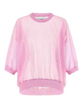 Maglia in cotone semitrasparente