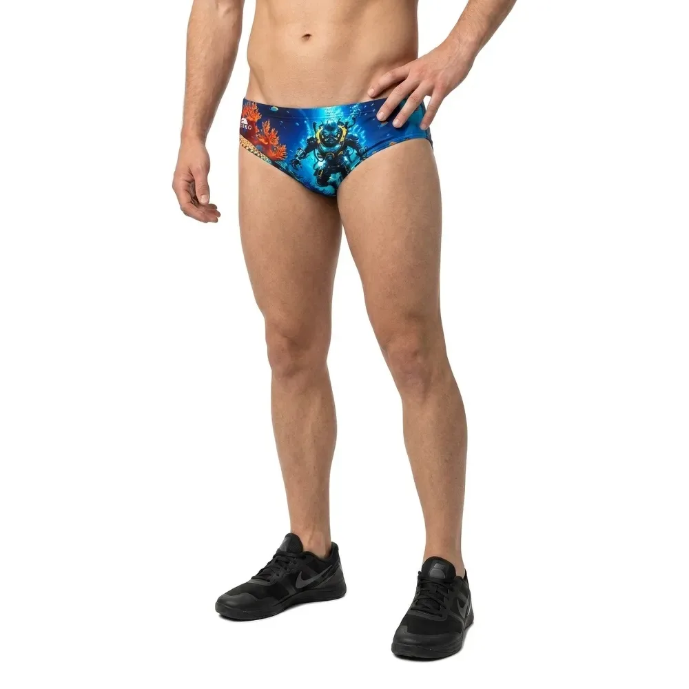 Ciber-dive Swimming Brief Navy S Men - TURBO - FashionsVida