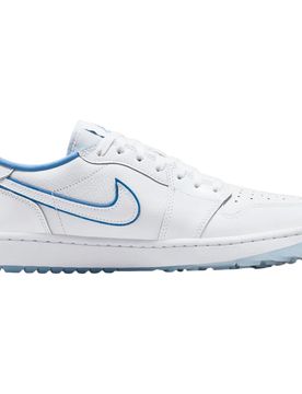 Golf Golfschuhe Air Jordan 1 Low G, weiß/silber/blau 40