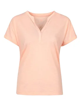 Skye' Lightweight Breathable Short Sleeve Casual V-Neck Slub T-Shirt - Light Pink - Size: 18 - Mountain Warehouse - FashionsVida