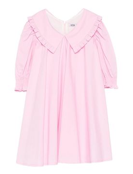 Vestito Con Ruches Sul Colletto