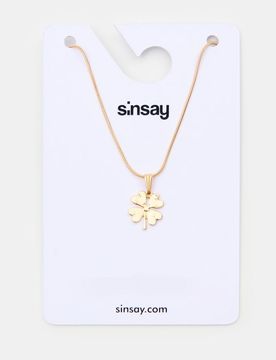 Collana con ciondolo a forma di quadrifoglio - oro