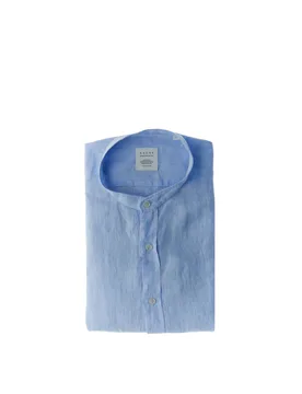 Camicia in lino AZZURRO OXFORD 41 - Xacus - FashionsVida
