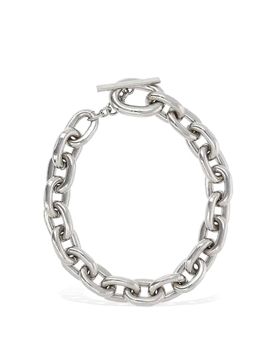 Rabanne XL CHOKER Argento