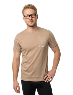 Maglietta A Maniche Corte Casual Toast Beige XL - Scott - FashionsVida