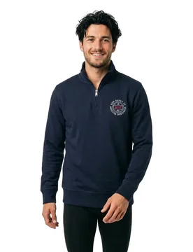 Felpa Con Mezza Zip 2067111 Evening Blue 2XL - Gant - FashionsVida