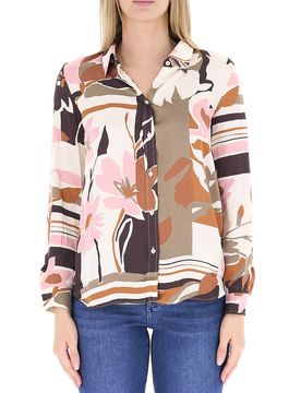 Camicia in viscosa MARRONE 50