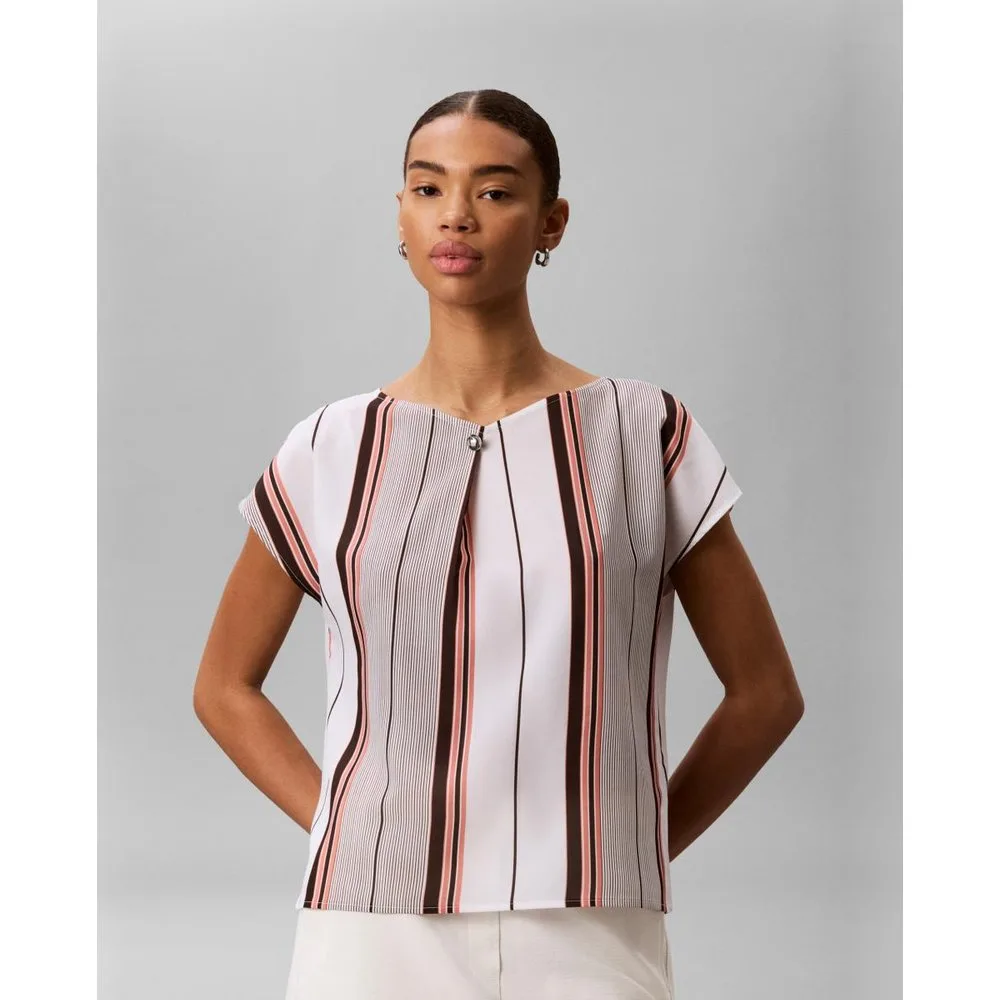 Top de mujer manga corta detalle - Calvin Klein - FashionsVida