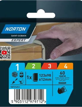 Esponja Lija 2 Caras para Decapado 123 mm - NORTON EXPERT - FashionsVida