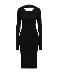Midi-Kleid Damen Schwarz L,M,S,XL,XS Damen