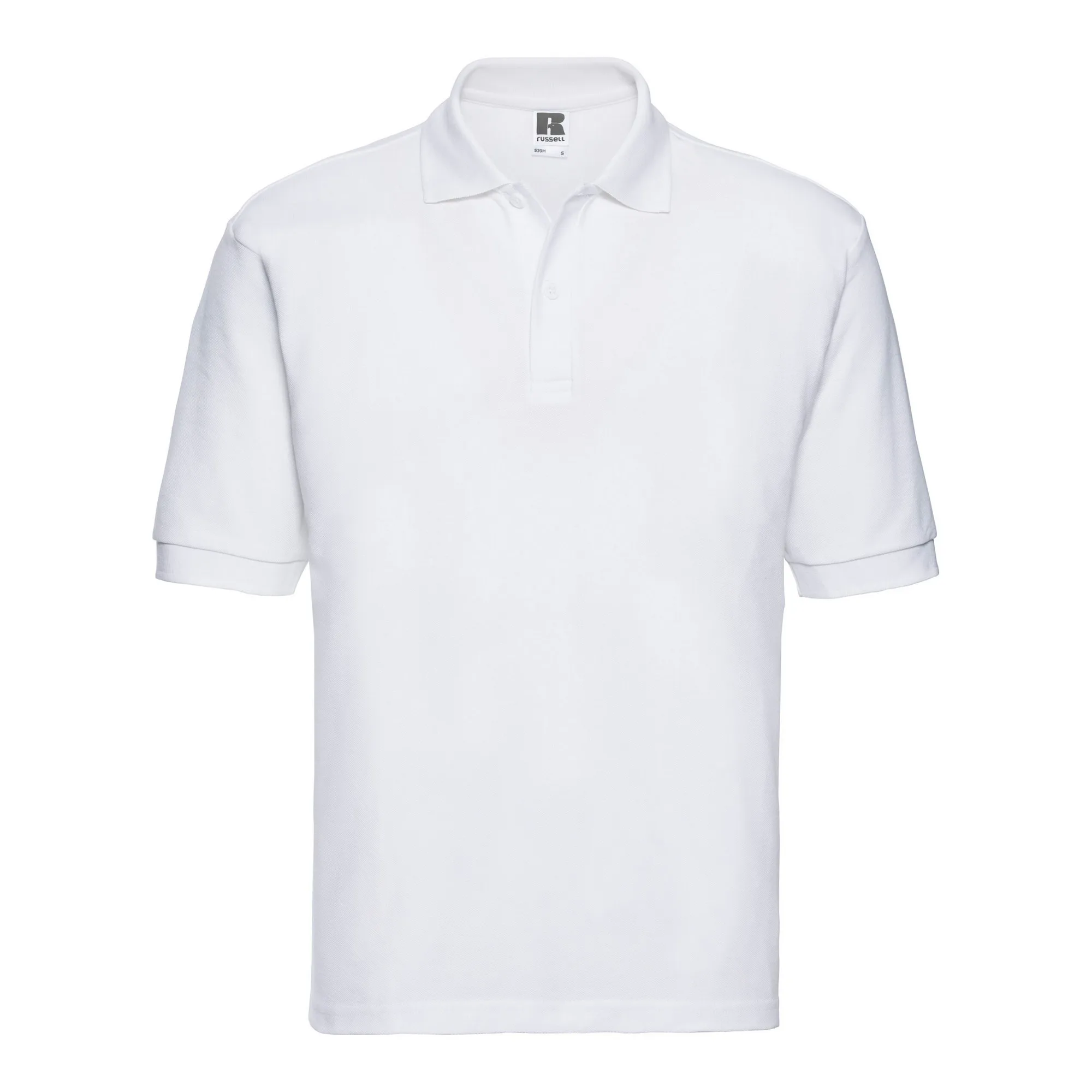 Mens Classic Polycotton Polo Shirt (White) - Size 5xl - Russell athletic - FashionsVida