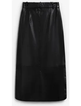 Falda de piel con trabillas en la cintura - Scalpers - FashionsVida
