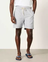 Pure Cotton Textured Shorts Blue Mix male
