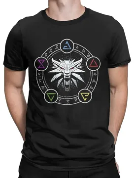 Witcher Wolf Head Graphic Men Summer Short Sleeve Cotton T-Shirt - Aliexpress - FashionsVida