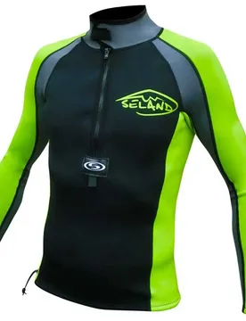 T-shirt Thermique à Manches Longues Et Zip Intégral Onis Black / Grey / Green S