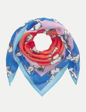 Bandana mit Snoopy-Motiven 60x60 cm Blau