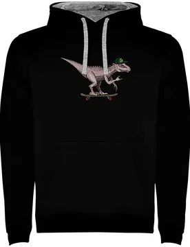 Sweat à Capuche Dino Skate Two-colour Black / Grey S - Kruskis - FashionsVida