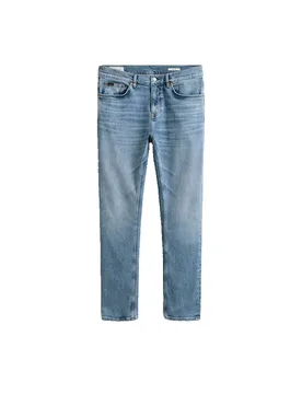 Jean 1000010 Slim Fit Semi Light Blue Worn In 34 - Gant - FashionsVida