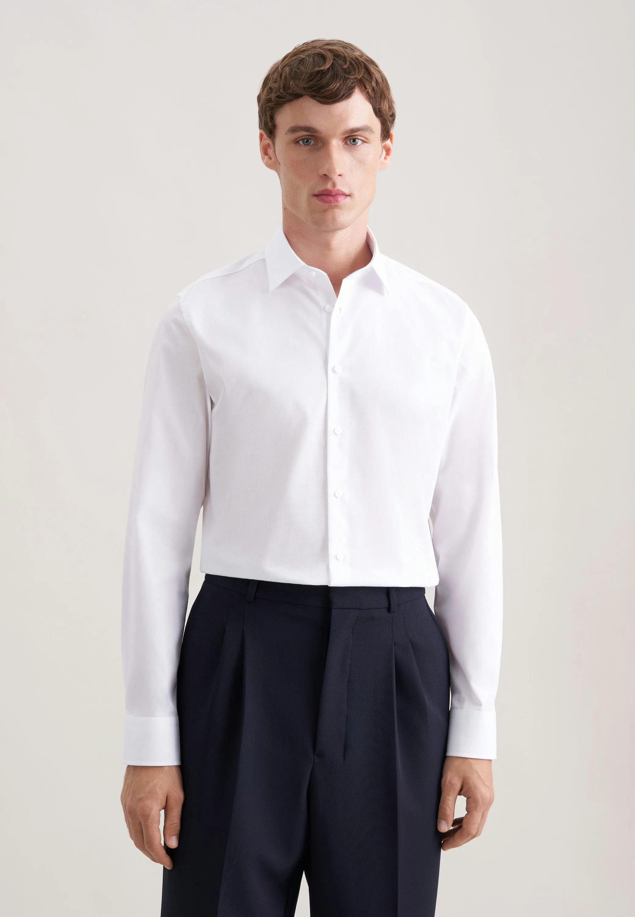 Slim Business Hemd Uni Weiß XL - Seidensticker - FashionsVida