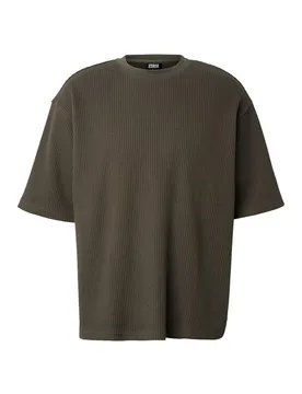 T-Shirt - Thermal Waffle Tee - S bis XXL - für Männer - Größe L - oliv - Männer - male - Urban classics - FashionsVida