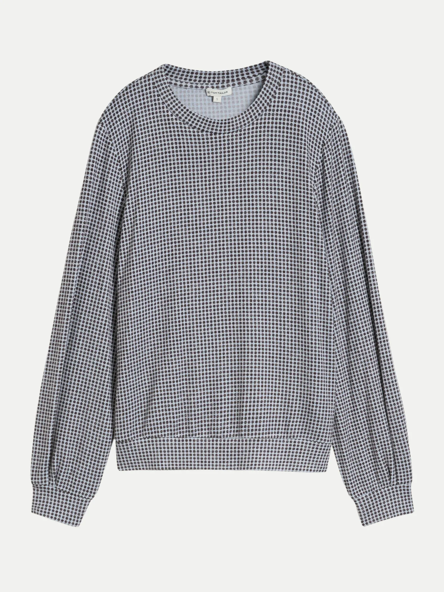 Langarmshirt mit Allover-Print Blau XL - Tom Tailor Casual - FashionsVida