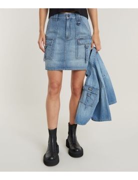 Para mujer. D24887-D539-G341 Minifalda Viktoria Utility (30), Casual, Algodón, Denim