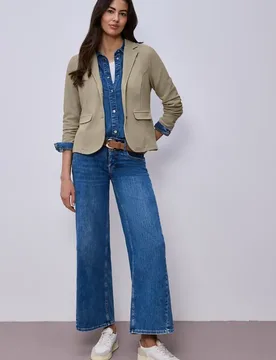 Basic Blazer mit Reverskragen female Beige - Street One - FashionsVida