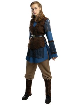 Lagertha Kostüm Vikings für Damen braun-blau - female