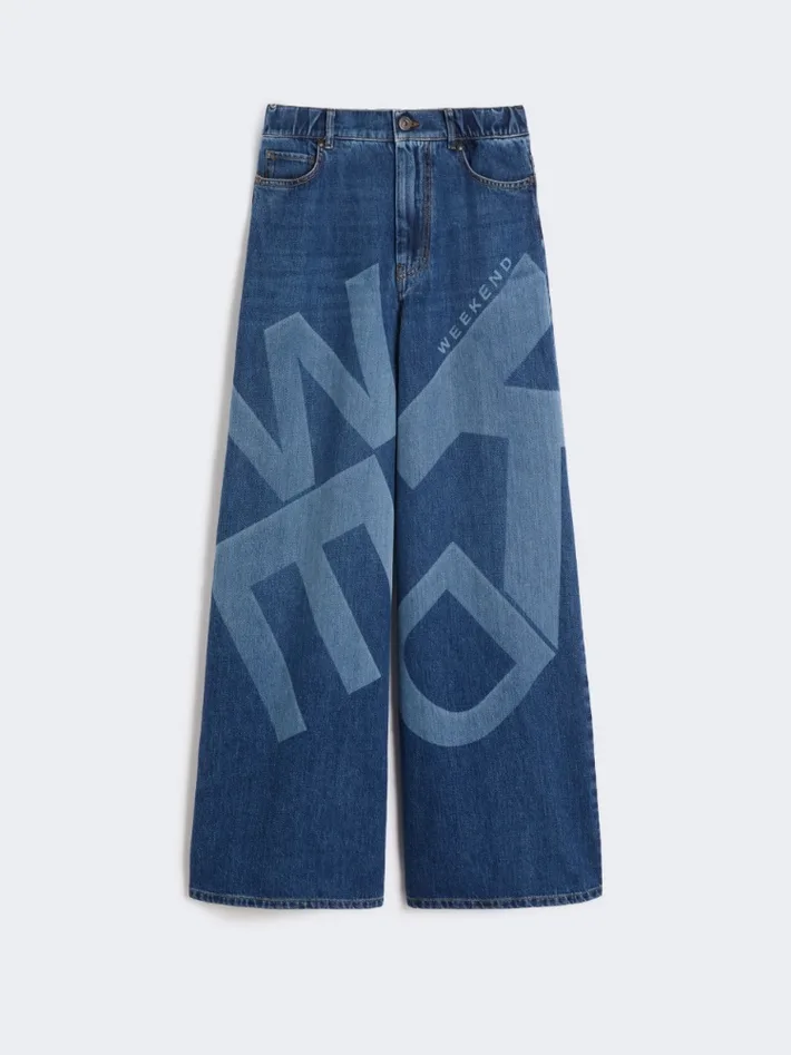 Jeans a gamba larga donna blu medio - Max Mara - FashionsVida