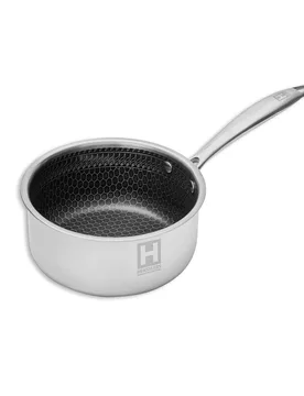 Stielkasserolle mit Wabenstruktur, Edelstahl, 18 cm silber - Hensslers - FashionsVida